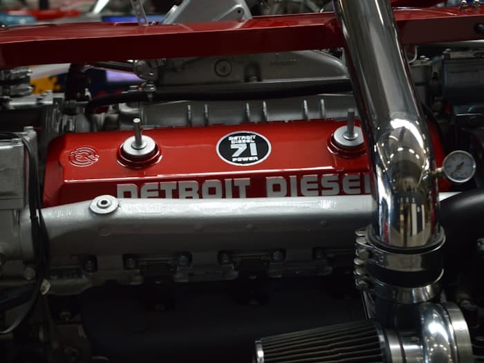 Diesel engine assembly detail